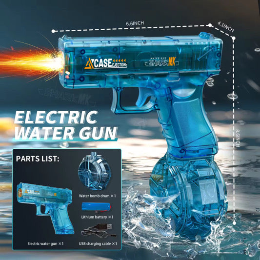 Electric Rechargeable Water Gun Pistol – High Pressure | Kids & Adults | Summer Fun 2025