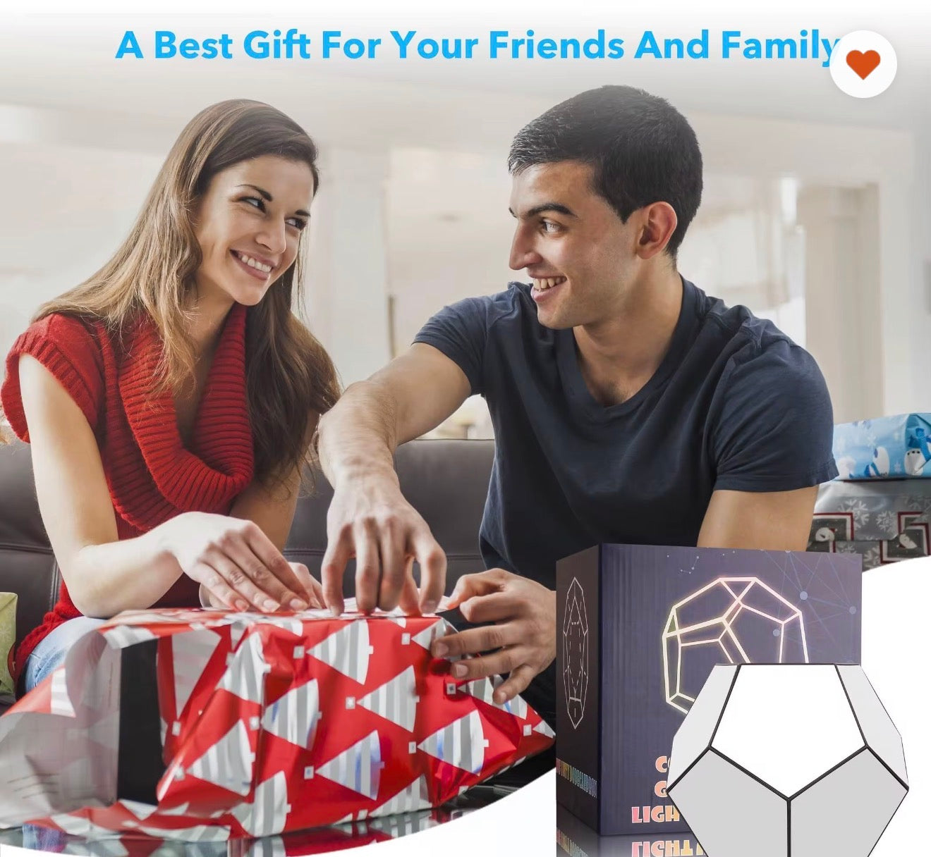 Geometric LED Infinity Lamp – 360° Neon Space Light | Nova Shop AI