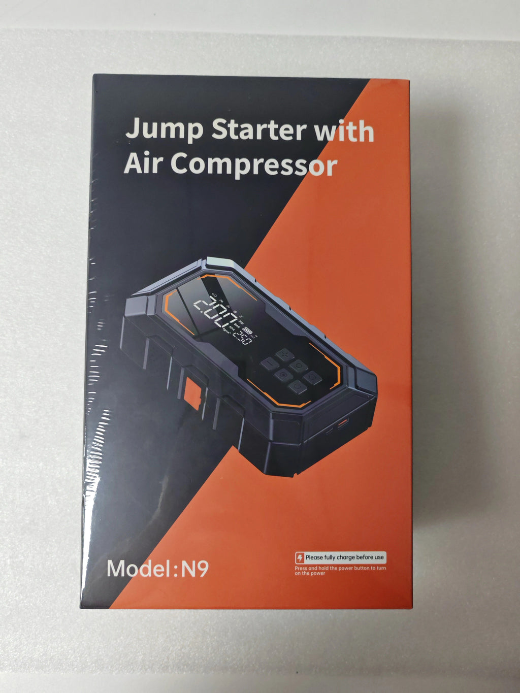 4-IN-1 Portable Power Bank, Car Booster, Light, and Air Compressor