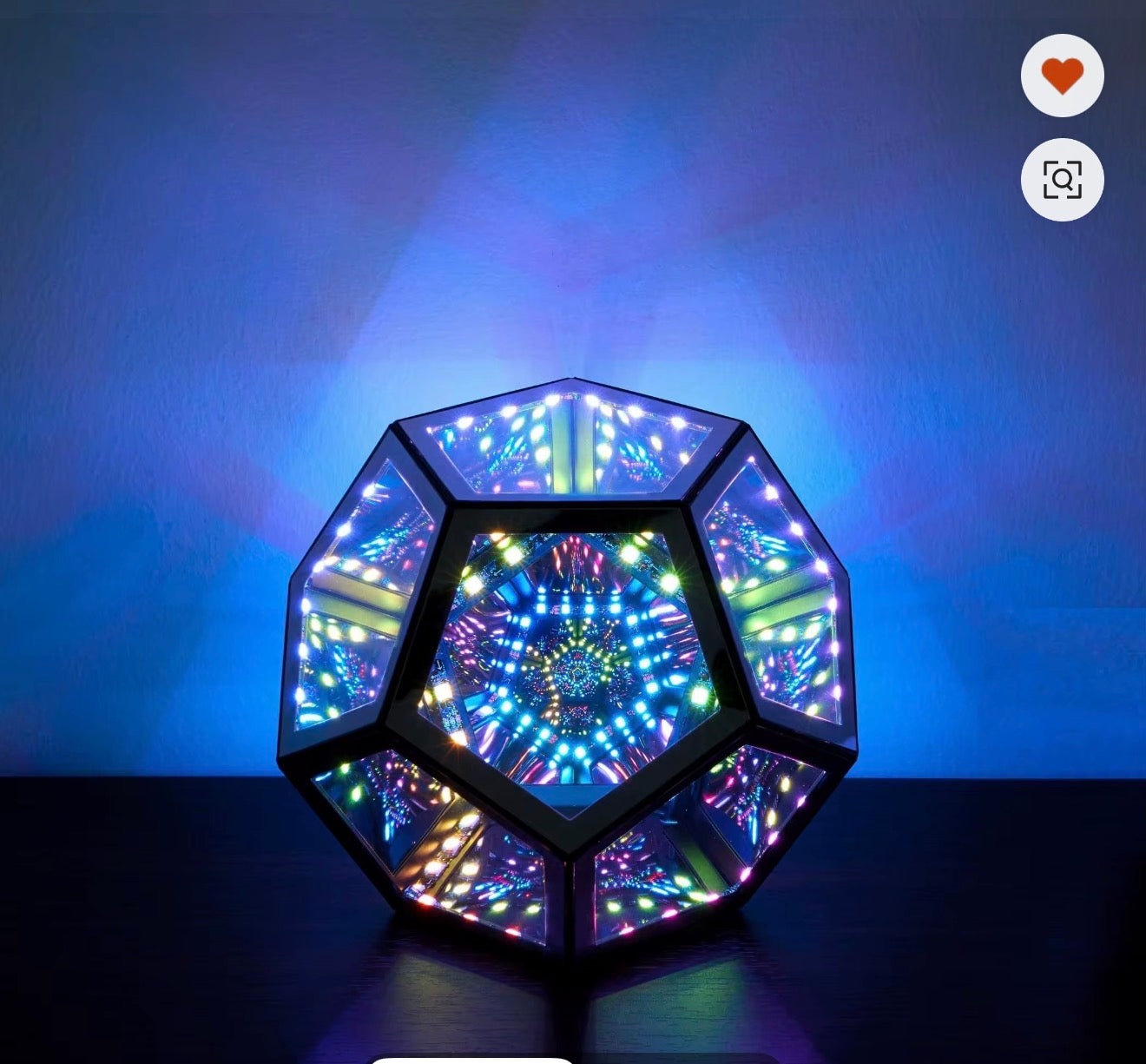 Geometric LED Infinity Lamp – 360° Neon Space Light | Nova Shop AI