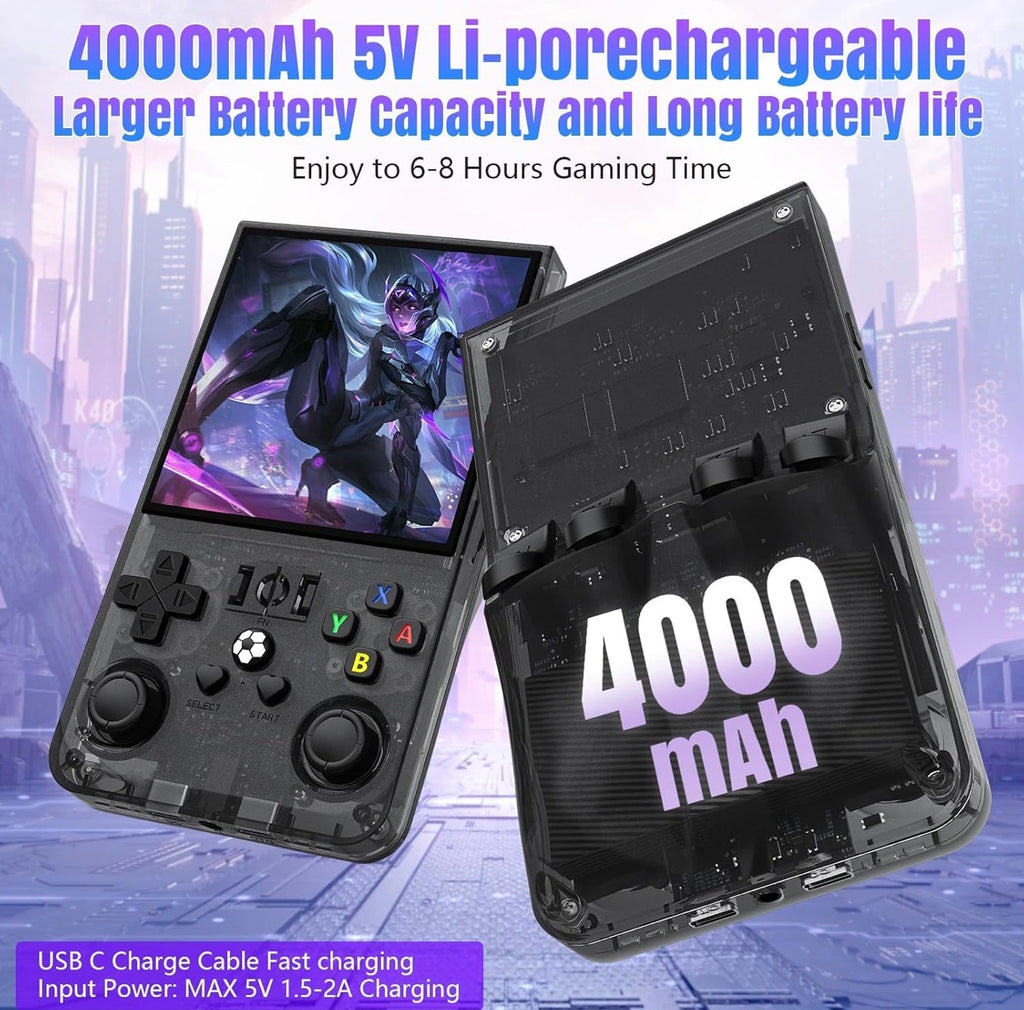 R36MAX™ Retro Gaming Console – 4” HD Screen | 18,000+ Games | 64GB | Dual Joystick