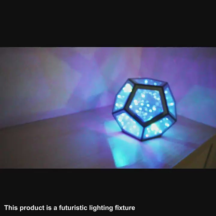 Geometric LED Infinity Lamp – 360° Neon Space Light | Nova Shop AI