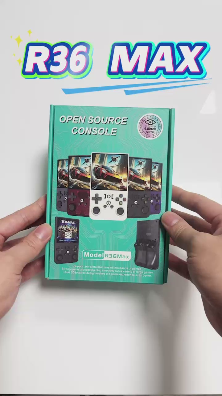 R36MAX™ Retro Gaming Console – 4” HD Screen | 18,000+ Games | 64GB | Dual Joystick